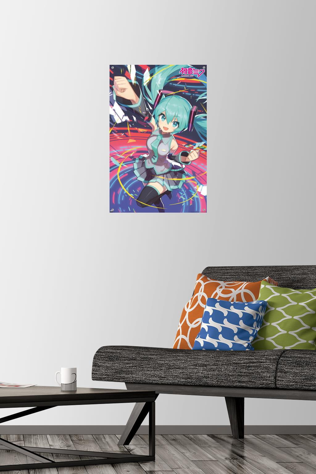 Hatsune Miku - Fist Wall Poster with Pushpins, 14.725" x 22.375"