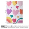 thumbnail image 4 of SheronV Rainbow Hearts Warm Lightweight Soft Fleece Blanket Throw Blanket for All Seasons Living Rooms Sofa Decor Cow Gifts Blanket 50x60in, 4 of 6
