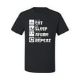 thumbnail image 2 of Wild Bobby, Eat Sleep Anime Repeat, Anime, Men Graphic Tee, Black, XX-Large, 2 of 4