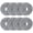 Gray-Qrevo Mop Pads, variant on 26 Pack Replacement Parts for Roborock Q10 S5/S5+/Q10 X5/X5+ Robot Vacuum | 2 Main Brushes 6 Side Brushes 4 HEPA Filters 6 Mop Pads 6 Dust Bags 1 Cleaning Brush 1 Screwdriver