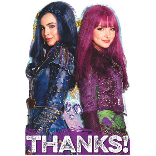 Personalised Disney Descendants Birthday Party Thank You Cards inc envelopes 