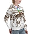 thumbnail image 6 of Xecao Woodland Forest With Deers Pattern Hoodies for Women Sweatshirts Long Sleeve Sweatshirts Pullover Outfits with Pocket-Large, 6 of 7
