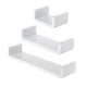 thumbnail image 4 of 3 unids estantes de pared flotantes en apariencia blanca en apariencia de Dormitorio Dormitorio Organizadores yotijar Estante flotante de pared, 4 of 5