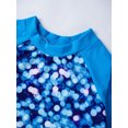 thumbnail image 5 of Alvivi 2PCS Kids Girls Swimsuit Set Long Sleeves Rash Guard Shirt Top Ruffles Bottom Bathing Suit Colorful Blue 10, 5 of 7