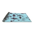 thumbnail image 2 of Ahgly Company Indoor Square Abstract Light Blue Modern Area Rugs, 6' Square, 2 of 4