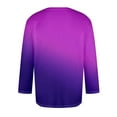 thumbnail image 4 of Men's Solid Color Round Neck Three Quarter Sleeve Top T-shirt S, 4 of 4