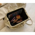 thumbnail image 3 of LHSHID Women Patent Leather Evening Bag Cloud Purse Clutch Dumpling Bag Ruched Shoulder Bag Pleated Clip Purses Crossbody Bag, 3 of 7
