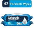 thumbnail image 3 of (4 pack) Cottonelle XL Flushable Wet Wipes, 2 Flip-Top Packs, 3 of 10
