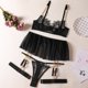 thumbnail image 4 of Gibobby Conjunto de lencería de encaje Lencería de Mujer de Encaje Sexy Mesh de Dormir Boudoir Outfits Lingerie Plus Size Body Lencería Conjunto De Lencería Sexy(Negro, G), 4 of 5