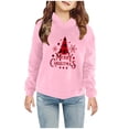 thumbnail image 2 of Penkiiy Baby Toddler Kids Boy Girl Solid Christmas Prints Casual Pocket Hoodie Sweatershirt Pullover Pink Clearance for 5-6 Years, 2 of 8