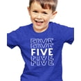 thumbnail image 2 of Bold 5th Birthday Explosion T-Shirts and Raglans for Girls and Boys Fifth Birthday Outfit Vintage Royal Shirt Youth Medium, 2 of 5