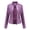 Purple, variant on AZoiNM Women's Slim Fit Motorcycle Jacket PU Leather Stand Collar Zipper Front