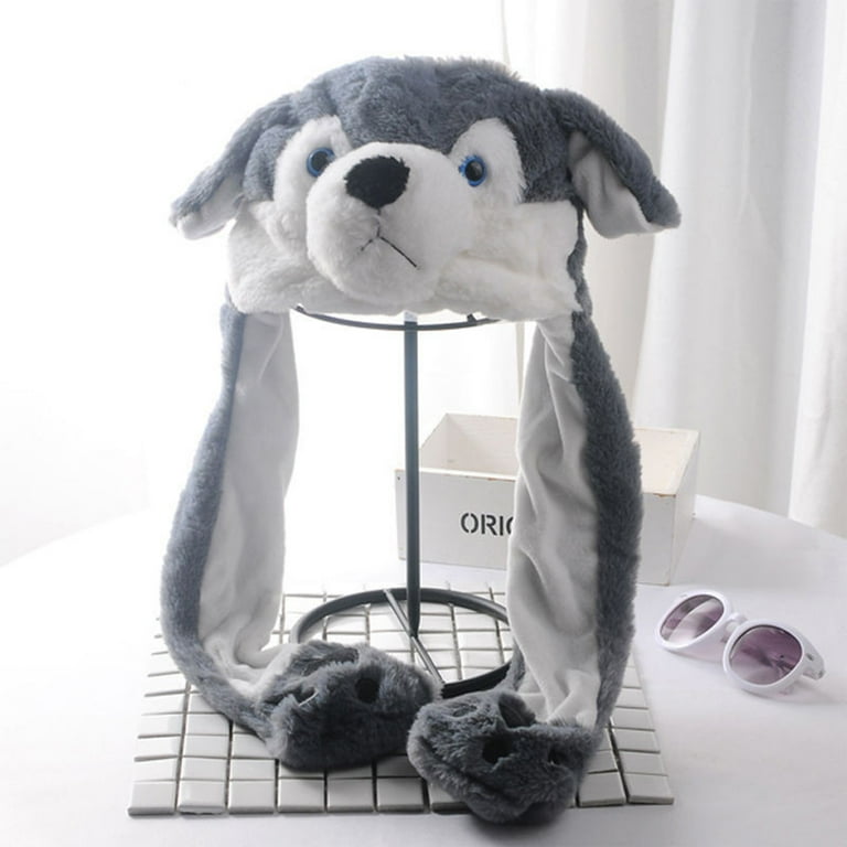 Husky hat with paws sales