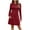 Red, variant on Winter Dresses for Women Stylish Crew Neck Sweater Dress Fall Long Sleeve Midi Dresses Knit Fitted Wedding Guest Dress