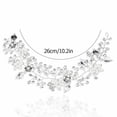 thumbnail image 3 of Adornos para el pelo de novia, diadema, accesorios para el pelo, adornos hechos a mano, flores, hojas blancas, cadenas suaves, diademas para el pelo, 3 of 8
