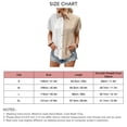 thumbnail image 5 of Mujeres color bloqueo de manga corta camisa abajo collar suelta mujer solo breasted color bloque blusa albaricoque L, 5 of 5