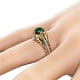 thumbnail image 2 of Anillo de compromiso de lujo con diamantes artificiales y baño de esmeralda en oro de 14 quilates, 2 of 5