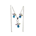 thumbnail image 4 of Collar de angel azul zirconias y aretes de plata, 4 of 4