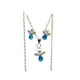 thumbnail image 4 of Collar de angel azul zirconias y aretes de plata, 4 of 4