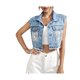 thumbnail image 1 of SAYOO - Abrigo corto para mujer, manga larga/sin mangas con borlas decorativas, chaqueta corta con botones, estilo casual de calle, prendas de vestir exteriores SAYOO  XS S M L, 1 of 8