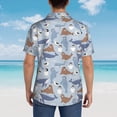 thumbnail image 4 of Disketp Seal Fox Seagull Whales Hawaiian Shirts for Men,Mens Casual Short Sleeve Button Down Shirts Beach Shirt,Large, 4 of 7