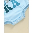 thumbnail image 6 of Bslissey Baby Boys Girls Short Sleeve Romper 3M 6M 12M 18M Letter Print Crew Neck Jumpsuit Newborn Infant Casual Summer T-shirt Bodysuit, 6 of 8
