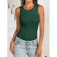 thumbnail image 3 of ANRABESS Womens Ribbed Bodysuit Summer Sleeveless Crewneck Tank Top Slim Fit Knit Layering Top for Casual Going Out, 3 of 7