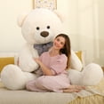 thumbnail image 6 of MorisMos Giant White Teddy Bear Stuffed Animal 6 Feet Soft Cuddly Smiling Face Big Teddy Bear Plush, 6 of 9
