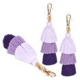 thumbnail image 2 of Tassel Keychain, Bohemian Style Keychain, Fashionable 3Pcs Exquisite For Mobile Phone Pendants Home Luggage Gift Accessories Purple,Coffee Color, 2 of 8