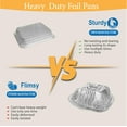 thumbnail image 4 of 9x13 Aluminum Pans Disposable Aluminum Foil Pans Half Size Shallow (100 Pack) Heavy Duty Aluminum Pans Large Baking Pan Aluminum Trays, Roasting, Storing, Heating, Catering, 4 of 5