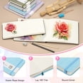 thumbnail image 3 of Uxcell 8.3x5.5" 3Pcs Watercolor Sketchbook, 24 Sheet 300gsm/140lb, Light Blue, 3 of 6