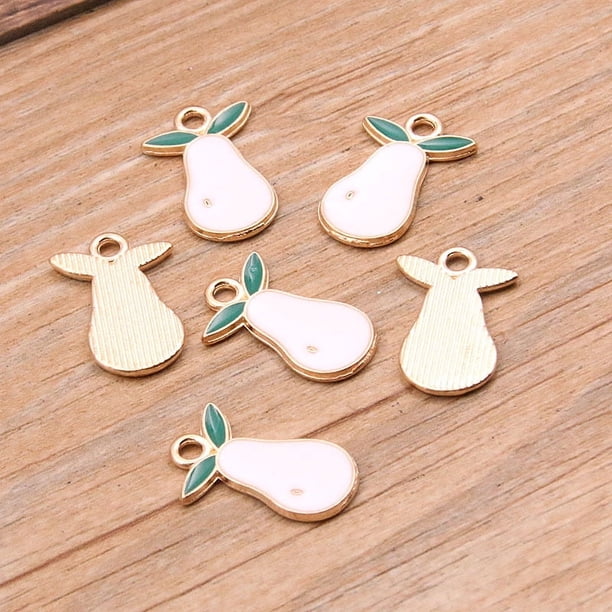 Accesorios de joyería de aleación KC colgante de aceite de gota de oro 10 frutas plátano manzana piña sandía