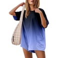 thumbnail image 2 of YDLCAFD Women Gradient Print Short Sleeve Jumpsuit Short Loose Backless Jumpsuits Rompers XXL, 2 of 7