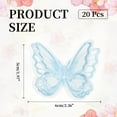 thumbnail image 2 of Uxcell 20Pcs Adornos de Apliques de Mariposa, Parches de Organza de Doble Capa de 2.4 pulgadas para Vestido de Boda Sombrero, Azul Claro, 2 of 6