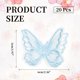 thumbnail image 2 of Uxcell 20Pcs Adornos de Apliques de Mariposa, Parches de Organza de Doble Capa de 2.4 pulgadas para Vestido de Boda Sombrero, Azul Claro, 2 of 6