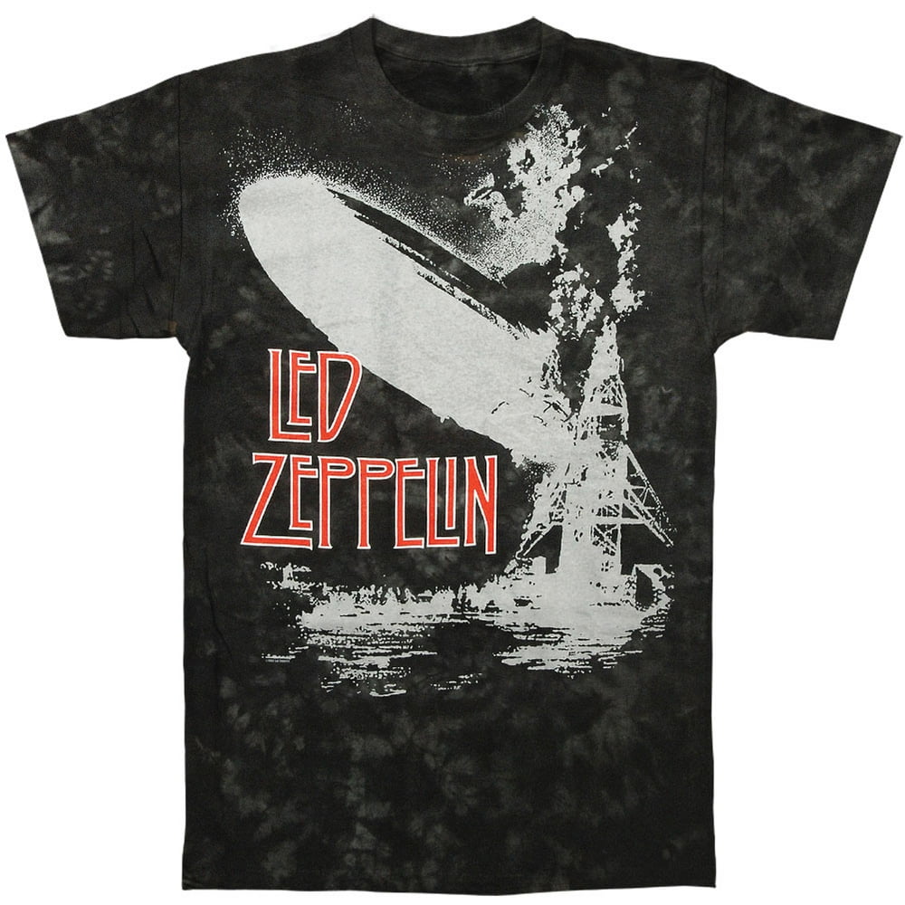 Led Zeppelin Led Zeppelin Men's Zeppelin Tie Dye Tshirt Grey