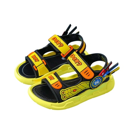 

Baby Boy Shoes Sandal Summer Sport Beach Sandals Summer Middle And Big Boys Outdoor Non-slip Soft-soled Beach Sandals Yellow 2 Years