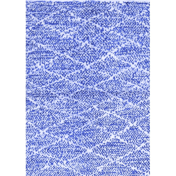 Ahgly Company Indoor Rectangle Abstract Blue Modern Area Rugs, 3' x 5'