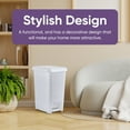 thumbnail image 4 of Superio Slim Trash Can, Outdoor and Indoor Step On Foot Pedal, 6.5 Gallon - White Smoke, 4 of 5
