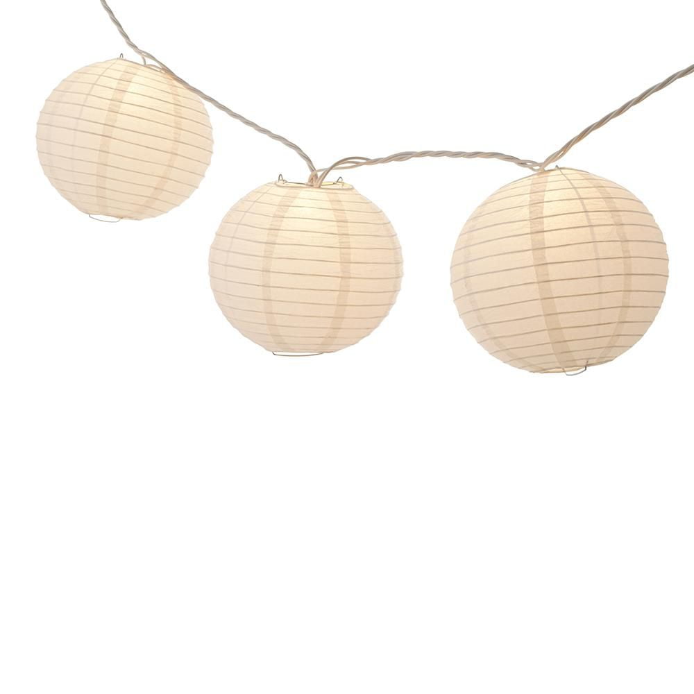 Guirlande lumineuse de grosses lanternes en papier, Hometrends