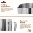 thumbnail image 5 of FUYGRCJ 20.3 Ounce Frothing Pitcher, 600ml Stainless Steel Measuring Cup, Handheld Coffee Milk Jug, Barista Milk Jug Cup with Measurement Mark for Making Cappuccino Latte Coffee Art, 5 of 12