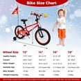 thumbnail image 3 of Costway 18" Kids Bicycle with Training Wheels, Handbrake & Coaster Brake, Flag & Music, 3 of 10
