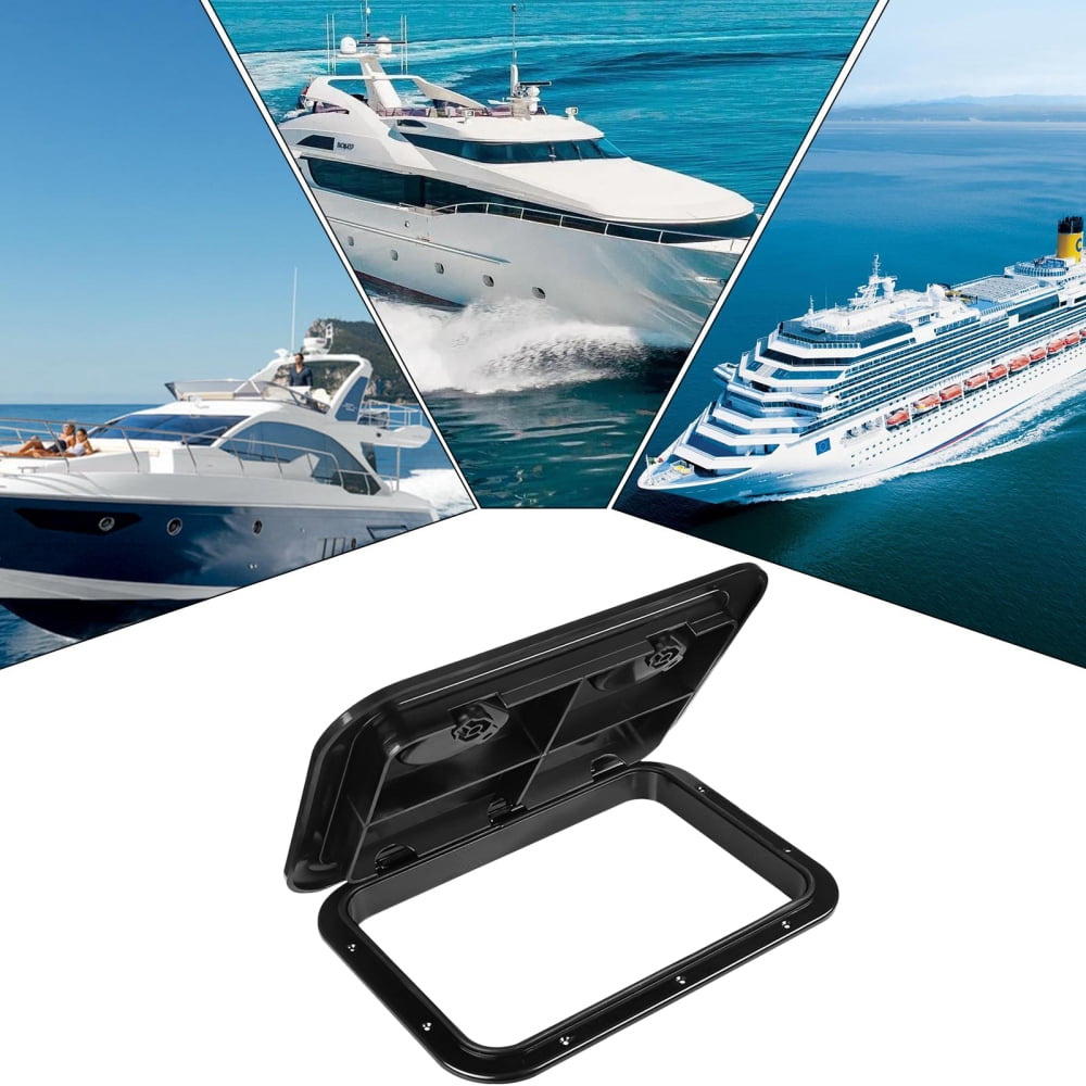 Ksruee Marine Deck Hatch Rectangle Boat Access Hatch Lids Weatherproof Sealing Protection Marine Accessories for Yacht RV Boating Kayaking