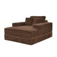 thumbnail image 5 of 55 Inch Chaise Lounge, Sleeper Upholstered Sofa, Modern Oversize Chaise Couch for Living Room, 5 of 9