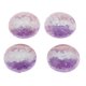 thumbnail image 2 of 4x Artesanía De De Resina De Espalda Plana Para Joyería, Accesorio Para El Cabello DIY, Decoración Del Teléfono Rosa blanco púrpura Macarena cuenta semicircular de resina con espalda plana, 2 of 8