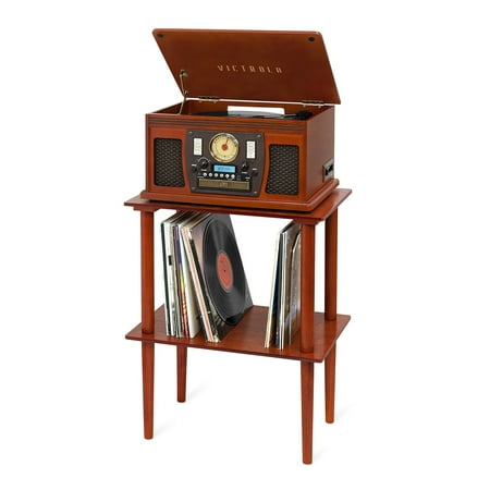 Victrola - Navigator Bluetooth Record Player with Matching Record Stand - Mahogany