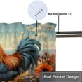 thumbnail image 5 of Rooster Curtains Valances for Home Decor Farm Animal Vintage Autumn Farmhouse Rustic Barn Country Window Treatment for Living Room Bedroom Bathroom 54 by 18 in, 1 Panel, 5 of 6