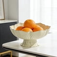 thumbnail image 5 of Luxurious Tall Fruit Bowl with Elegant Petal Edges and Elevated Pedestal, Versatile for Serving Snacks, Candy, and Dried Fruits, Durable and Stylish Decorative Tray, 5 of 5