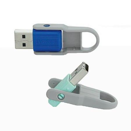 UPC: 0023942700616 | Verbatim VER70061 32GB Store n Flip USB Flash Drive – 2pk – Blue Mint 2 / Pack Blue Mint
