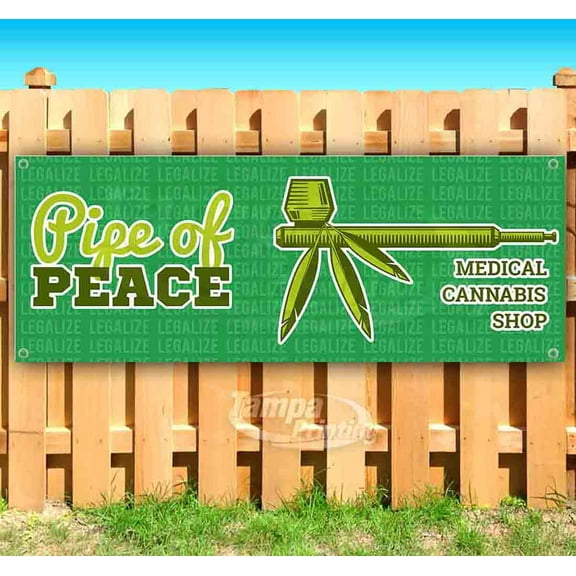 Pipes Of Peace 13 oz Vinyl Banner With Metal Grommets